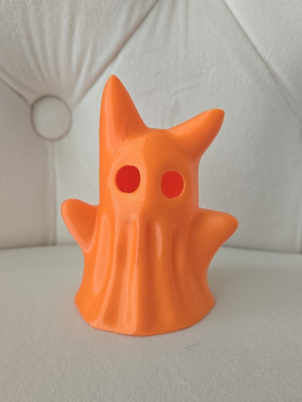 Orange Ghost Cat Figurine Toy - Kids Toys, 3D Printed